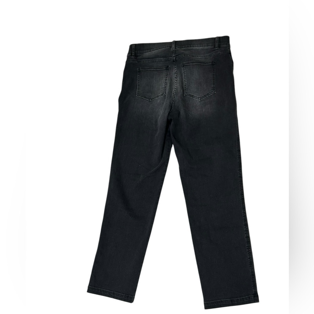 SPANX Jeans Straight Leg Vintage Black Pull On Shape Wear Size Large - Picture 10 of 11